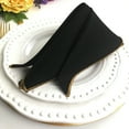 thumbnail image 2 of Eiden Linen, Gold Collection, Set of 6, Cloth Napkins, Black with Gold Trim, 2 of 7