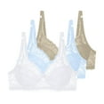 thumbnail image 1 of HongQid Women Bra Underwire Bralettes Unlined Mesh Full Coverage Everyday Bras 3PCS, 1 of 4