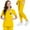 Bright Yellow, variant on VIAOLI Women's Scrubs Set - V-Neck Top & Elastic Waist Pants for Nurses & Doctors, Multiple Colors