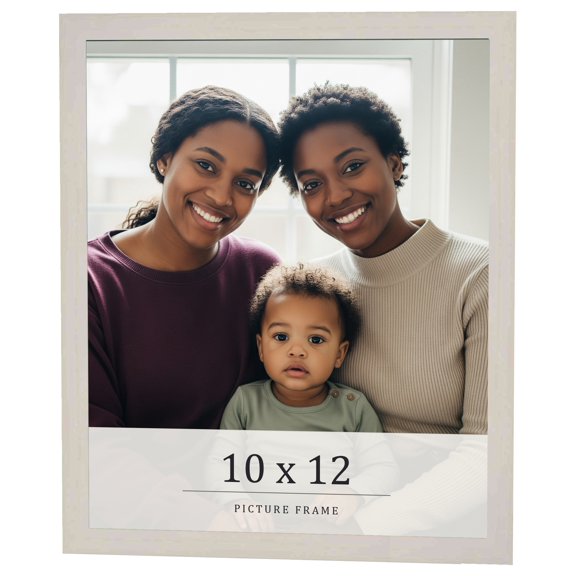 10x12 Frame White Wheat Solid Wood Picture Frame | Moulding Width 0.75 Inches | Interior Depth 0.5