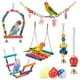 thumbnail image 1 of Percha para pájaros, juguetes para periquitos, paquete de 6, accesorios para jaulas de pájaros, juguetes de madera para masticar X0F4, 1 of 8
