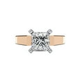 thumbnail image 2 of IGI Certified Lab Grown Diamond Ring | 6.5MM Princess Cut 4-Prong Solitaire Style Engagement Promise Rings For Women In 18k Solid Rose Gold | F-G, VS-SI Quality (1.70 Ctw) Ring Size-8, 2 of 4
