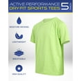 thumbnail image 2 of iXtreme Boys' Active Sports T-Shirts - 5 Pack Short Sleeve Dri-Fit Athletic Tee Shirts (Sizes: 6-18), 2 of 7