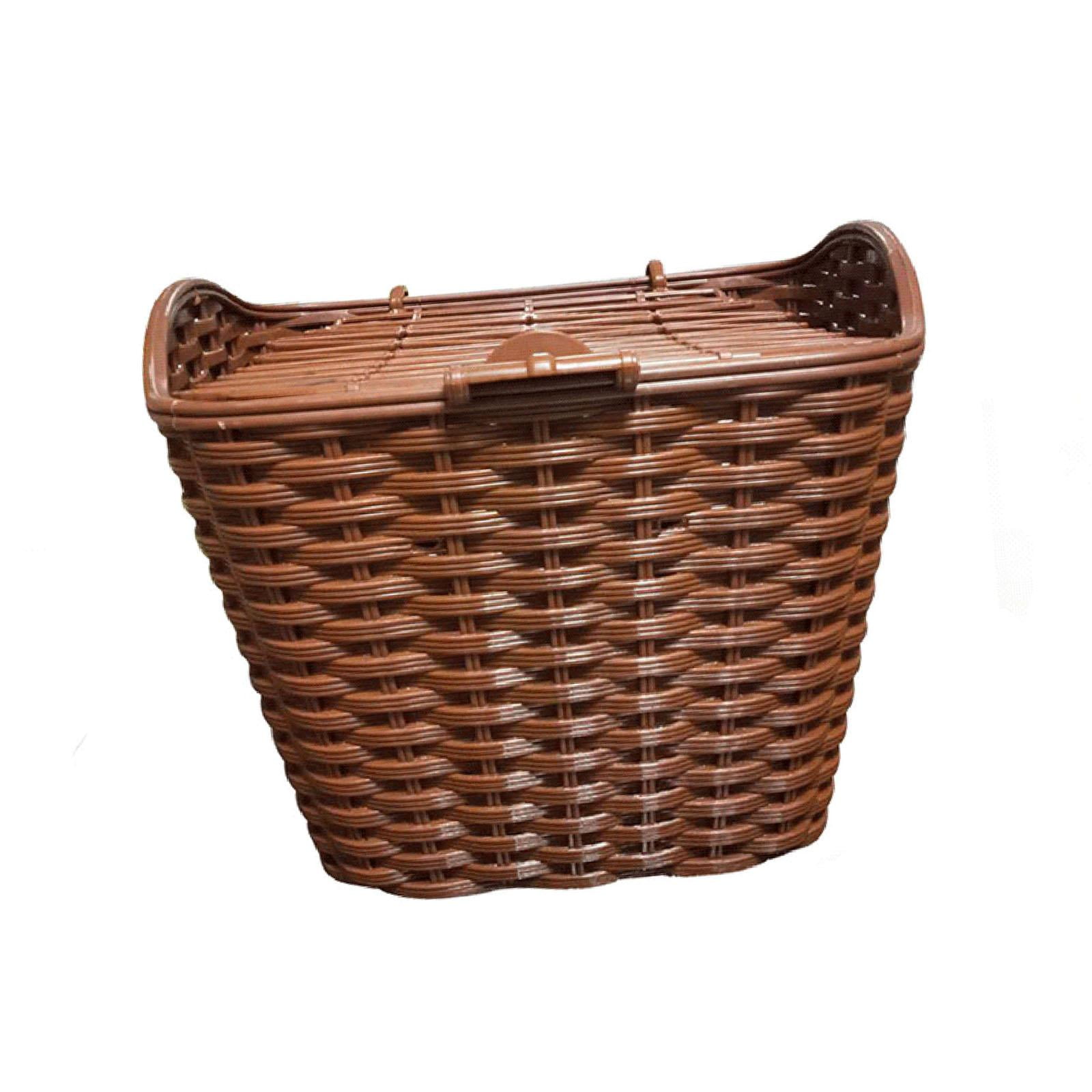 Bike Basket with Lid Front Basket for Mountain Road Bike Accessories