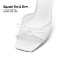 thumbnail image 4 of DREAM PAIRS Women's Square Open Toe Heels With Bow Vintage Slip on Stiletto High Backless Dressy Sandals for Daily Party, 4 of 8