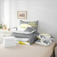 thumbnail image 6 of Feelyou Cartoon Baseball Athlete Bedding Comforter Set 7pcs for Boys, Grey Yellow Stripes King Bedding Sets, Ball Sports Theme Reversible Bed Sheets, Lightweight Room Decor, 6 of 8