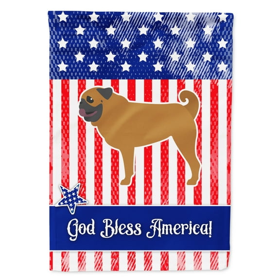Carolines Treasures BB3347GF USA Patriotic Pug Flag Garden Size  Small multicolor