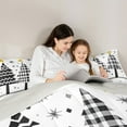 thumbnail image 5 of Manfei Plaid Christmas Tree Bedding Comforter Set for Boys Girls, Merry Xmas Twin Comforter Sets, White Gray Festival Bedding Set, Microfiber Bedroom Decor Reversible 2 Pieces, 5 of 8