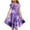 Purple-B, variant on Girl's Midi Dresses with Ruffle Sleeve, Summer Casual A-Line Flowy Sundress, Tween Tiered Pleated Beach Dress Kids Dresses Sparkly Orange 12Y
