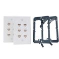 thumbnail image 2 of Placa de pared para cable Ethernet Cat6 de KCC Industries de 6 puertos, 2 of 2
