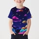 thumbnail image 2 of Camiseta de manga corta crop top estilo niños estrella impresión cuello redondo casual para chicos chicas chicos camiseta de manga corta, 2 of 5