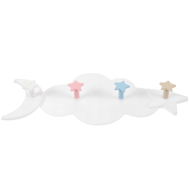 Cloud Shape Hanging Hooks Wooden Coats Hangers for Home Use
