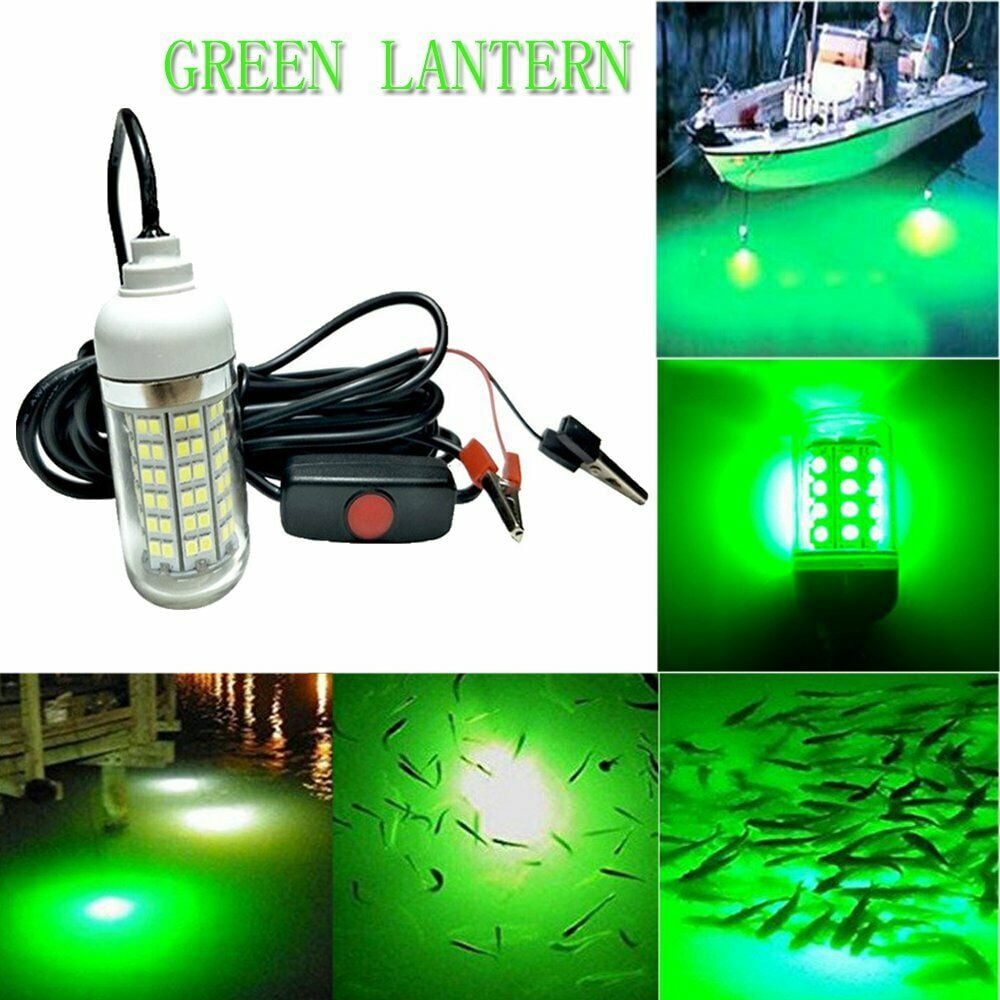 12V 108LED Lure Fish Lamp Fishing Light Underwater Fish Finder Attracts Lamp 15W 