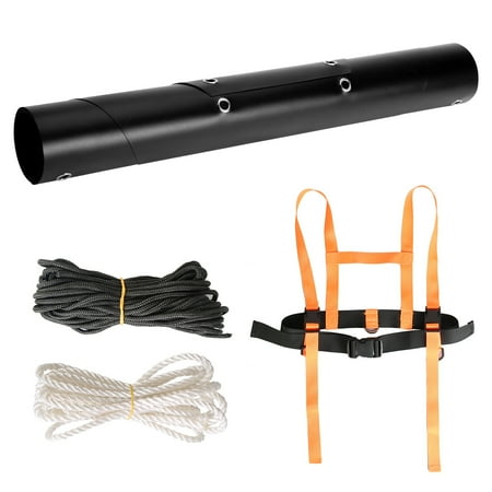 iMounTEK Heavy-Duty Deer Drag Sled with Harness for Hunting Snow Sledding Pad Hunting Gear Supplies with 32.8ft Black Rope 16ft White Rope for Hunting Ice Fishing Hauling Fire Wood