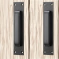 thumbnail image 4 of 2Pcs Zinc Alloy Barn Door Handle Sliding Door Handles For Fire Door, Cabinet Door Handles (Black), 4 of 4