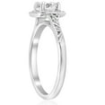 thumbnail image 2 of Edge Jewel Stamped 14K White Gold Over Engagement Ring - Round Cut 1.3 Ct Lab Created Diamond Ring for Women's - Jewellery Silver Clearance Wedding Rings Sets - Special Occasion Ring Women's, 2 of 7
