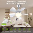 thumbnail image 2 of Ventilador de techo con toma de luz Breeze 2 en 1 3000K-6000K 1000lm, 2 of 8