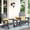 Dark Grey, variant on ATR ART to REAL Patio 3 Pcs Foldable Adirondack Set,2 Adirondack Plastic Chairs with Cup Holder andTable, Dark Grey