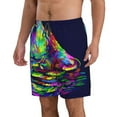 thumbnail image 2 of Balery Howling Wolf Traje de Baño Estilo Hawaiano para Hombre, Shorts de Secado Rápido con Bolsillos-Large, 2 of 6