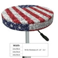 thumbnail image 4 of Susaid America Flag Glitter Print Elastic Bar Stool Cover Personalized Washable Stool Cover for Barbershop Home Bar Kitchen-13 inch, 4 of 7