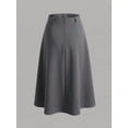 thumbnail image 4 of Women's Skirt, Pleated A-Line Midi Skirt, Fitted Suit Skirt Bottoms for Office and Commute, 4 of 5