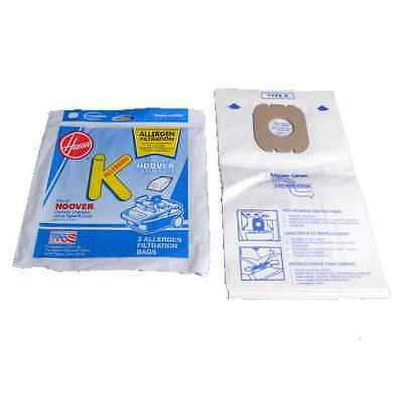 Genuine Hoover Style K Micro Allergen Vacuum Bags Type 4010100K Spirit Canister [3 Bags]