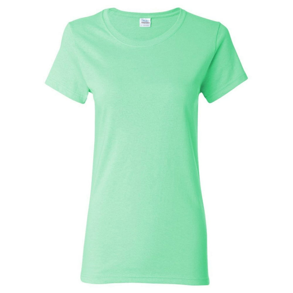 Gildan - Gildan 5000L Women's Cotton T-Shirt -Mint Green-Medium ...