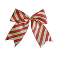 thumbnail image 2 of MMJ Christmas Decorations Pre Tied Bow Ornament Allover Print Fabric Elegant Gift Wrapping Tree Door Holiday Party Accent, 2 of 5