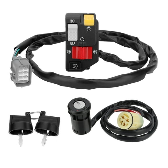 M MATI Handlebar & Key Switch Kit for Honda Rancher 350 TRX350TM TRX350FM 2000-2005 Manual Shift