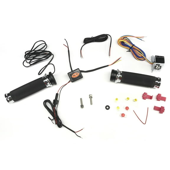 Avon Custom Contour Chrome Heated Handlebar Grips (CC-85-CH-FLY-HT)