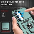 thumbnail image 5 of for Samsung Galaxy S23 Case,with Camera Lens Cover HD Screen Protector,[Military Grade] Ring Car Mount Kickstand Hybrid Hard PC Soft TPU Shockproof Protective Case for Galaxy S23, Green, 5 of 15