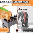 thumbnail image 3 of Elevated Dog Bowls PET POWER, altura ajustable con cuenco de agua antiderrames y comedero lento para perros grandes, medianos y pequeños, 3 of 9