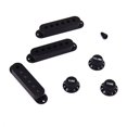 thumbnail image 1 of TISHITA set Black Guitar Pickup Cover and Knobs Switch Tip Set Guitar part, 1 of 8