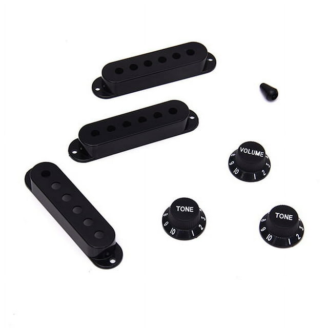 TISHITA set Black Guitar Pickup Cover and Knobs Switch Tip Set Guitar part