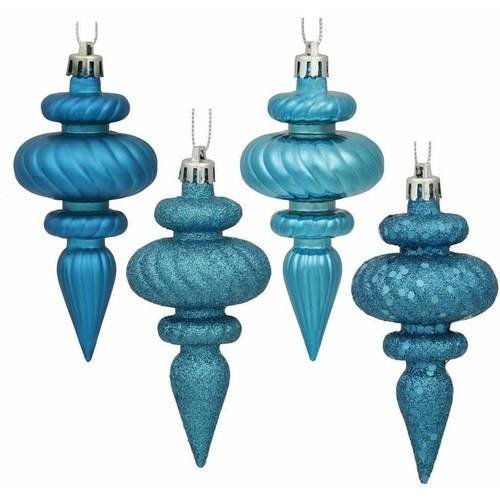 Vickerman 4" Finial Christmas Ornament, Pack of 8