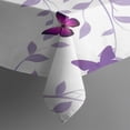 thumbnail image 3 of Purple Leaf Butterfly Pattern Rectangle Tablecloth 60"x84",Waterproof Polyester Rectangle Table Cloth, Wipeable Spillproof Polyester Tablecloth for Dining, Camping, Indoor and Outdoor, 3 of 5