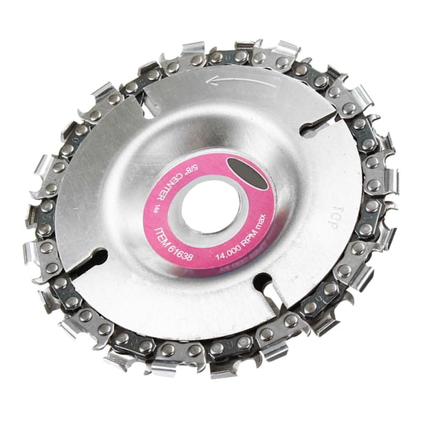 Cadena y disco de amoladora angular, disco de talla de madera, disco de cadena de amoladora, disco de amoladora de 4 pulgadas, cadena de amoladora de 22 dientes
