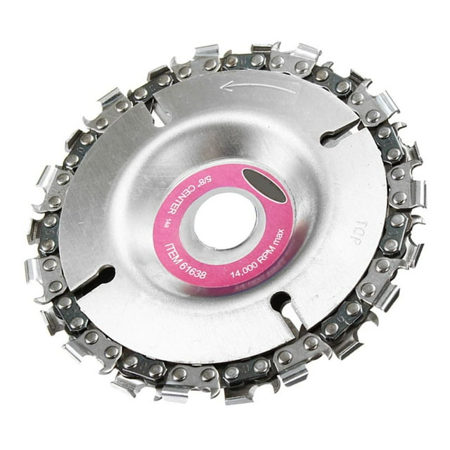 Cadena y disco de amoladora angular, disco de talla de madera, disco de cadena de amoladora, disco de amoladora de 4 pulgadas, cadena de amoladora de 22 dientes
