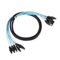 thumbnail image 2 of Cable de disco duro SATA, cable de datos de disco duro SATA3.0 de 6 puertos 1 m 6,0 Gbps construido para el futuro, 2 of 8