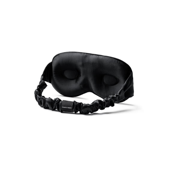 Fishers Finery 25 Momme 100% Organic Mulberry Silk 3D Sleep Mask (Black)