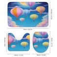 thumbnail image 3 of Balloon Dream Sky Shower Curtain Bathroom Sets Toilet Lid Rug, Bath Mat And Contour Mat, Shower Curtain 4Pcs, 3 of 8
