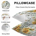 thumbnail image 5 of Throw Pillow Covers 26x26 Inch Set of 2, Sunflowers Waterproof Outdoor Pillow Covers, Eucalyptus Leaves Spring Floral Summer Botancial Decorative Cushion Pillowcases for Couch, Sofa, Bed, Patio, 5 of 9