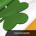 thumbnail image 5 of G128 3 Pack: Ireland Irish Shamrock Flag | 4x6 Ft | ToughWeave Series Embroidered 300D Polyester | Embroidered Design, Indoor/Outdoor, Brass Grommets, 5 of 8