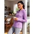 thumbnail image 6 of NELEUS Womens Hooded Athletic Jackets Workout Jacket Full Zip with Thumb Holes and Pockets,Light Purple,US Size XL, 6 of 11