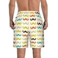 thumbnail image 3 of Naloa Colorful Mustache Men's Beach Shorts, Surfing shorts, Swim trunks, Quick Dry Swim Trunks for Surfing Beach Fun - Large, 3 of 9
