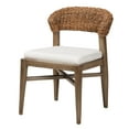 thumbnail image 2 of bali & pari Chloe Seagrass and Mahogany wood BOHO Dining Chair, Natural Brown, 2 of 10