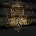 thumbnail image 6 of Move Over Black Gold Hamsa Hand Duvet Cover Set Twin Boho Bedding Sets Mandala Floral Pattern Microfiber Duvet Cover No Filling, 6 of 6