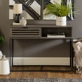 Manor Park Niantic Modern Slat Door Entry Table, Slate Grey - Walmart.com