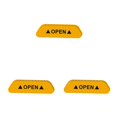 thumbnail image 3 of Unatoiry 4PCS/Set Car Door Stickers Warning Mark Tape Auto Exterior Reflective Tape Auto Exterior Accessories Open Sign Safety Reflective Strip yellow 3Set, 3 of 6