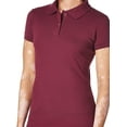 thumbnail image 3 of Lee Uniforms "Standard Fit" S/S Pique Polo (Junior Sizes S - 3XL) - burgundy, s (Big Girls), 3 of 5
